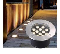 JKJZSALJ Luci da Esterno A LED Impermeabili, Interrate, Rotonde, in Acciaio Inossidabile, per Giardino, Patio, Vialetto E Sentiero. Illumina I Tuoi Spazi Esterni con Luci A Pozzo, Luce Calda - 6 W