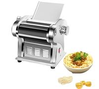 JKJZSALJ Macchina per Pasta Elettrica Completamente Automatica, Macchina per Pasta Commerciale in Acciaio Inox con Rullo per Gnocchi, Taglio della Pasta con Rullo, 1 Coltello