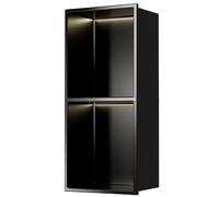 JKJZSALJ Mensola da Incasso Impermeabile per Doccia in Acciaio Inossidabile per Bagno, Cucina E Soggiorno, Organizer in Metallo, Nero, 70X28X12,5 Cm/2,29X0,91X