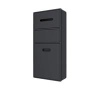 JKJZSALJ Mensola Portaoggetti da Parete per Doccia in Acciaio Inossidabile, Senza Bisogno di Piastrelle, Organizer Impermeabile per Bagno, Design Salvaspazio, Alcova, Nero, 65X30X14 Cm