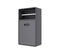 JKJZSALJ Mensola Portaoggetti da Parete per Doccia in Acciaio Inossidabile, Senza Bisogno di Piastrelle, Organizer Impermeabile per Bagno, Design Salvaspazio, Alcova, Grigio, 50X20X14 Cm