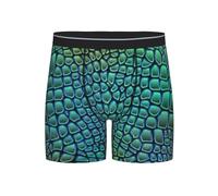 Jkkghll Alligator Skin Print Uomo Boxer Slip Comodi Pantaloncini Per Usura Quotidiana Allenamenti Viaggi Underwea, Nero , L