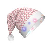 Jkkghll Alpaca Llama Stampa Unisex Adulto Led Cappello di Natale Per La Decorazione Del Partito Cappello Di Natale E Accessori Costume