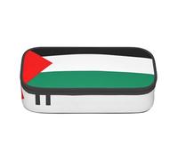 Jkkghll Astuccio scolastico elegante con stampa bandiera della Palestina, 20 x 5 x 9,4 cm, borsa portaoggetti multifunzione per studenti, Nero , Taglia unica