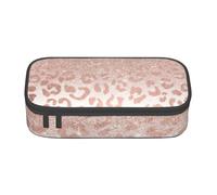 Jkkghll Astuccio scolastico elegante con stampa glitter oro rosa 8,3 x 2 x 9,4 cm borsa portaoggetti multifunzione studente, Nero , Taglia unica