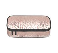 Jkkghll Astuccio scolastico elegante con stampa glitter oro rosa 8,3 x 2 x 9,4 cm borsa portaoggetti multifunzione studente, Nero , Taglia unica