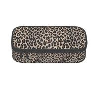 Jkkghll Astuccio scolastico elegante con stampa leopardata 8,3 x 2 x 9,4 cm, borsa portaoggetti multifunzione per studenti, Nero , Taglia unica
