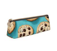 Jkkghll Astuccio sottile con stampa di biscotti e patatine al cioccolato, per scuola, stile casual, per artisti, studenti, adolescenti, bianco, Taglia unica