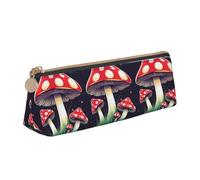 Jkkghll Astuccio sottile con stampa di funghi magici, per scuola, stile casual, penne ad alta capacità, per artisti, studenti, adolescenti, bianco, Taglia unica