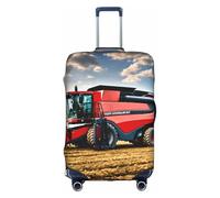 Jkkghll Azienda Agricola Trattore Stampa Bagagli Copertura Elastica Viaggio Valigia Protector con Cerniera Nascosta Anti Graffio, bianco, L