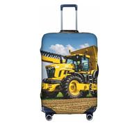 Jkkghll Azienda Agricola Trattore Stampa Bagagli Copertura Elastica Viaggio Valigia Protector con Cerniera Nascosta Anti Graffio, bianco, L