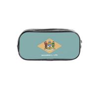 Jkkghll Bandiera del Delaware Stampa Studenti Ragazzi Ragazze Cancelleria Organizzatore Trasparente Matita Pouch Forniture