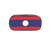 Jkkghll Bandiera del Laos Stampa Studenti Ragazzi Ragazze Cancelleria Organizzatore Trasparente Matita Sacchetto Forniture