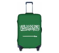 Jkkghll Bandiera dell'Arabia Saudita Stampa Dei Bagagli Copertura Elastica Viaggio Valigia Protector con Cerniera Nascosta Anti Graffio, bianco, L