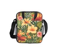 Jkkghll Beauty Flowers Print Clear Insulated Lunch Bag Picnic Portable Bento Box Tote Food Storage Container