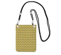 Jkkghll Bella stampa pavone donne uomini telefono borsa a tracolla cellulare sacchetto cellulare fondina a tracolla per viaggi shopping, Nero , Taglia unica