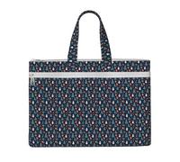 Jkkghll Blue Christmas Snowman Print Large Capacity Canvas Tote Documenti Forniture per ufficio Lavoro Viaggi Shopping File Bag
