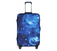 Jkkghll Blue Universe Space Galaxy Print Bagagli Copertura Elastica Viaggio Valigia Protector con Cerniera Nascosta Anti Graffio, bianco, M