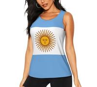 Jkkghll Canotte estive con stampa bandiera argentina per attività atletica, palestra, corsa, escursionismo, abbigliamento casual per rimanere freschi e asciutti, Nero , S