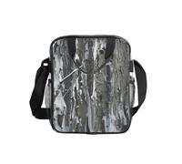 Jkkghll Cold Tree - Borsa termica trasparente per il pranzo, con stampa mimetica, per picnic, portatile, contenitore per alimenti