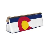 Jkkghll Colorado State Flag Print School Casual Pencil Case Slim Pouch Maggiore Capacità Penne Artisti Studenti Adolescenti, bianco, Taglia unica