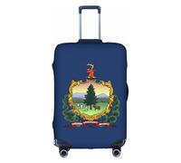 Jkkghll Copertura elastica per valigie da viaggio con stampa bandiera del Vermont, con cerniera nascosta, antigraffio, bianco, S