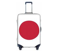 Jkkghll Copertura elastica per valigie da viaggio con stampa bandiera giapponese, con cerniera nascosta, antigraffio, bianco, S