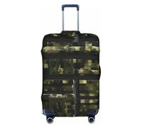 Jkkghll Esercito Digitale Camouflage Stampa Dei Bagagli Copertura Elastico Viaggio Valigia Protector con Cerniera Nascosta Anti, bianco, L