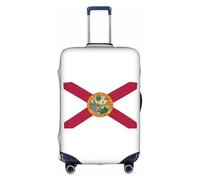 Jkkghll Florida State Flag Print Bagagli Copertura Elastica Viaggio Valigia Protector con Cerniera Nascosta Anti Graffio, bianco, S