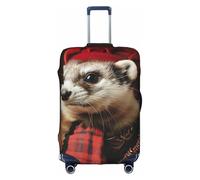 Jkkghll French Fashion Model Furetti Stampa Bagagli Copertura Elastica Viaggio Valigia Protector con Cerniera Nascosta Anti Graffio, bianco, S