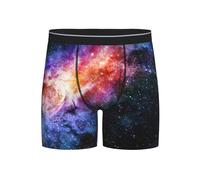 Jkkghll Galaxy In The Universe Print Boxer da uomo Comodi Pantaloncini Per Usare Tutti I Giorni Allenamenti Viaggi Underwea, Nero , L