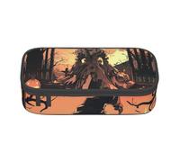 Jkkghll Halloween Horror Stampa Elegante Scuola Astuccio 8.3 X 2 X 9.4 cm Multi Funzionale Storage Bag Studente, Nero , Taglia unica