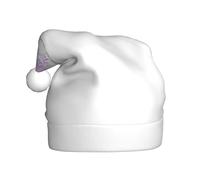 Jkkghll Incorniciatura fiori lilla in fiore stampa uomini e donne cappello di Natale vacanza copricapo capodanno accessorio festa cappelli di Babbo Natale