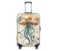 Jkkghll Jellyfish Pattern Stampa Bagagli Copertura Elastica Viaggio Valigia Protector con Cerniera Nascosta Anti Graffio, bianco, M