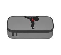 Jkkghll Karate Boy Vector Cintura Cambiabile Stampa a Colori Elegante Astuccio Scuola 8.3 X 2 X 9.4 cm Multi Funzionale Sacchetto di Immagazzinaggio Studente, Nero , Taglia unica
