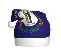 Jkkghll Kentucky - Cappello di Natale da uomo e da donna, con bandiera dello Stato, accessorio per capodanno, cappello da Babbo Natale