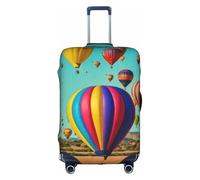 Jkkghll Lavanda Mongolfiera Stampa Bagagli Copertura Elastica Viaggio Valigia Protector con Cerniera Nascosta Anti Graffio, bianco, S