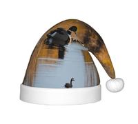Jkkghll Loon Nature Bird Print Cappello di Natale per bambini Accessori per le vacanze Morbido Caldo Cappello di Natale Festa Invernale
