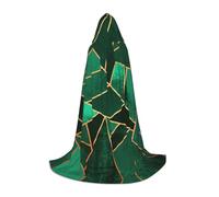 Jkkghll Mantello con cappuccio con stampa geometrica nera e oro per cosplay, per festival, carnevale, mago, eventi all'aperto