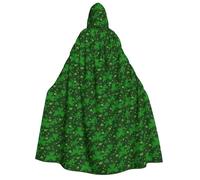 Jkkghll Mantello con cappuccio con stampa glitterata di San Patrizio, unisex, per adulti, per Halloween, Natale e feste a tema carnevale