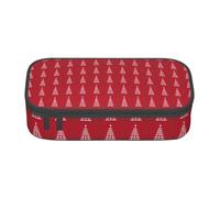 Jkkghll Merry Christmas - Astuccio scolastico con stampa albero di betulla, 20,3 x 5,1 x 9,4 cm, multifunzione, per studenti, Nero , Taglia unica