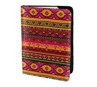JKKGHLL Messicano Folk Art Boho Print 5.5 pollici passaporto viaggio documento caso leggero Business Leisure Viaggi Portafoglio, Nero , Taglia unica