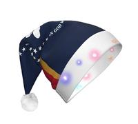 Jkkghll Mississippi Bandiera di Stato Stampa Unisex Adulto Led Cappello di Natale Per La Decorazione Del Partito Cappello Di Natale E Accessori Costume