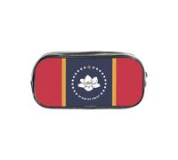 Jkkghll Mississippi State Flag Print Studenti Ragazzi Ragazze Cancelleria Organizzatore Trasparente Matita Sacchetto Forniture