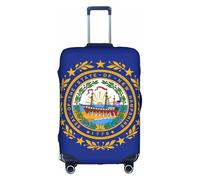 Jkkghll New Hampshire State Flag Print Bagagli Copertura Elastica Viaggio Valigia Protector con Cerniera Nascosta Anti Graffio, bianco, XL