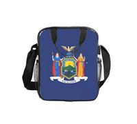 Jkkghll New York State Flag Print Clear Insulated Lunch Bag Picnic Portable Bento Box Tote Food Storage Container