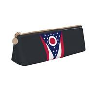 Jkkghll Ohio State Flag Print School Casual Pencil Case Slim Pouch Maggiore Capacità Penne Artisti Studenti Adolescenti, bianco, Taglia unica