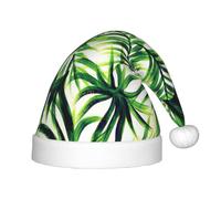 Jkkghll Palma Foglie Verdi Stampa Bambini Cappello di Natale Accessori Vacanze Morbido Caldo Natale Cappelli Festa di Inverno