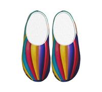 Jkkghll Pantofole calde in flanella con stampa in mongolfiera alla lavanda, calde, anti-pelucchi, suola TPR per interni ed esterni, elegante uso quotidiano