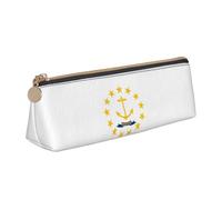 Jkkghll Rhode Island State Flag Print School Casual Pencil Case Slim Pouch Maggiore Capacità Penne Artisti Studenti Adolescenti, bianco, Taglia unica